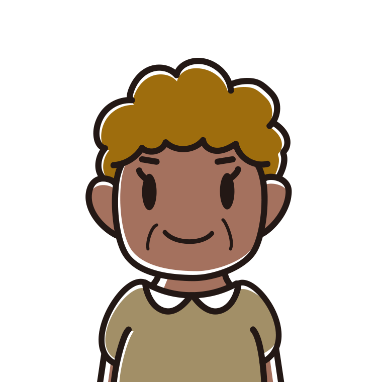 日焼けしたおばさんのイラスト【色あり、背景なし】透過PNG