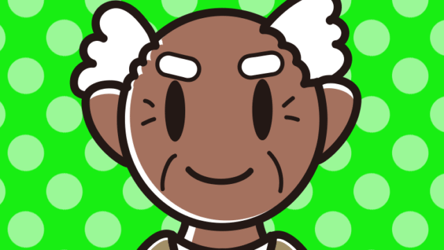 日焼けしたおじいさんのイラスト【色、背景あり】PNG