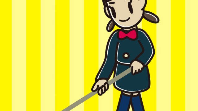 モップがけする女子中学生のイラスト【色、背景あり】PNG