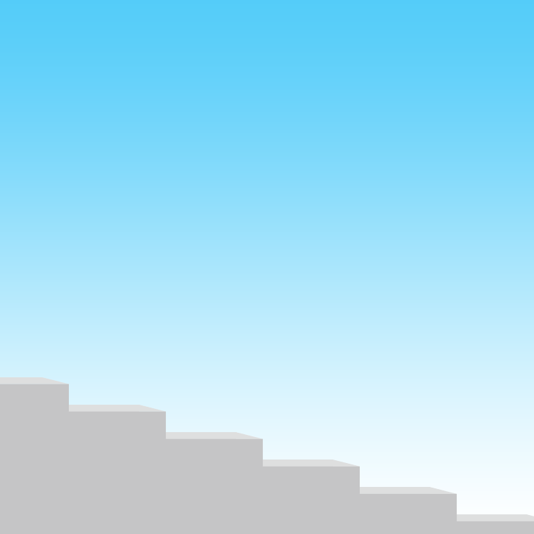 階段のイラスト【色、背景あり】PNG