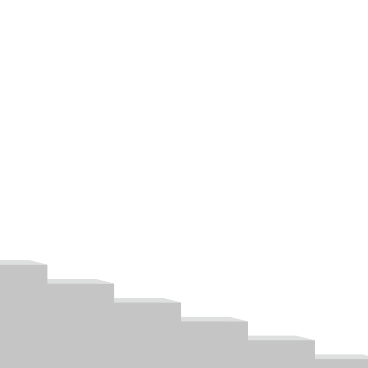 階段のイラスト【色あり、背景なし】透過PNG