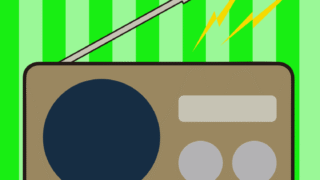 ラジオのイラスト【色、背景あり】PNG