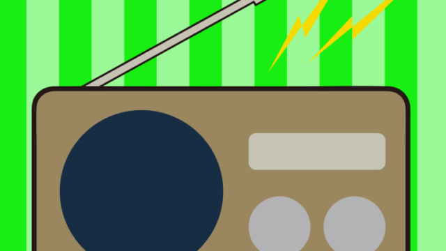 ラジオのイラスト【色、背景あり】PNG