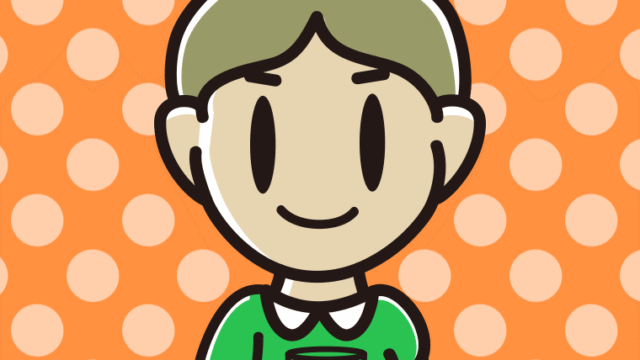 お水を飲む小学生男子のイラスト【色、背景あり】PNG