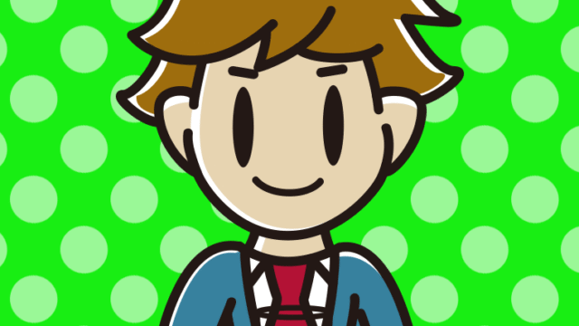 お水を飲む男子高校生のイラスト【色、背景あり】PNG