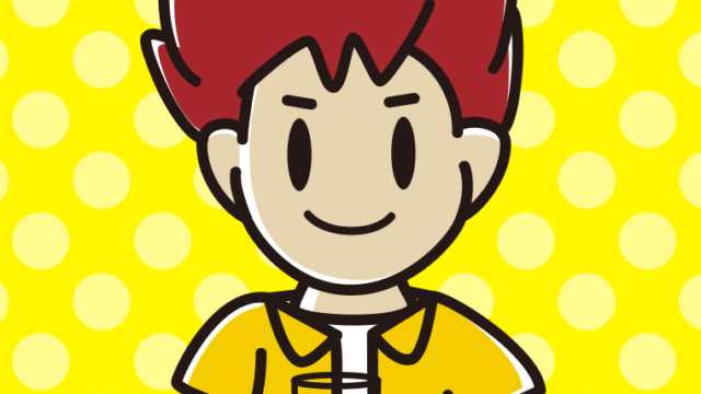 お水を飲む男子大学生のイラスト【色、背景あり】PNG