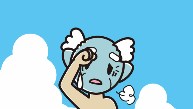 海に入って具合が悪いおじいさんのイラスト【色、背景あり】PNG