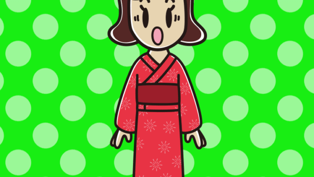 驚く浴衣姿の女子高校生のイラスト【色、背景あり】PNG