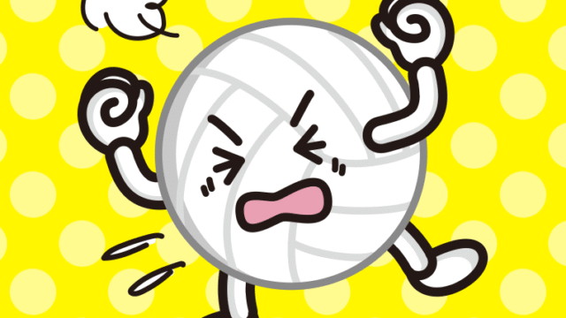 カンカンに怒るバレーボールちゃんのイラスト【色、背景あり】PNG