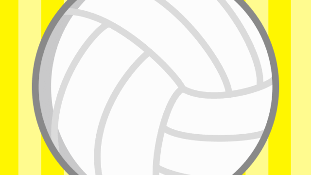 バレーボールのイラスト【色、背景あり】PNG