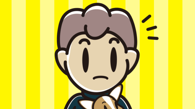 犬を抱いて何かに気付く男子中学生のイラスト【色、背景あり】PNG