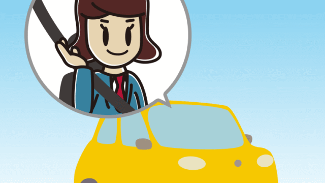 車で案内する女子高校生のイラスト【色、背景あり】PNG