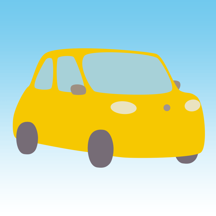 車のイラスト【色、背景あり】PNG