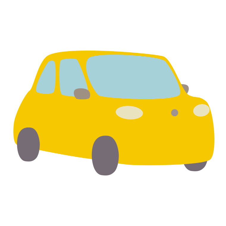 車のイラスト【色あり、背景なし】透過PNG