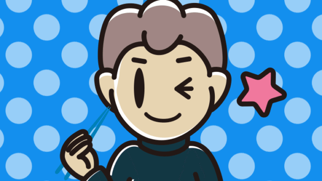 食事中にウインクする男子中学生のイラスト【色、背景あり】PNG