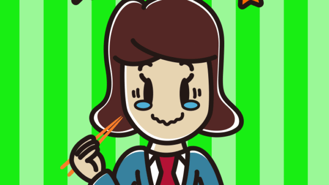 食事中にジーンとする女子高校生のイラスト【色、背景あり】PNG