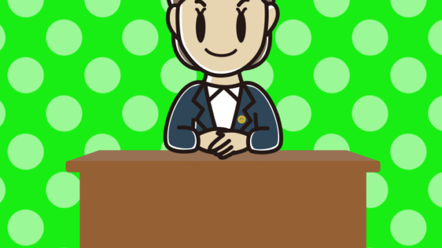 女性弁護士のイラスト【色、背景あり】PNG