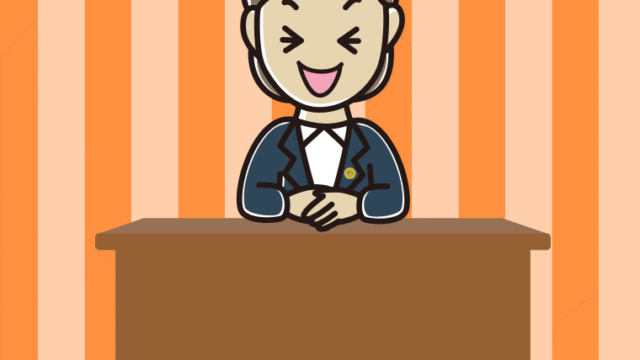 笑う女性弁護士のイラスト【色、背景あり】PNG