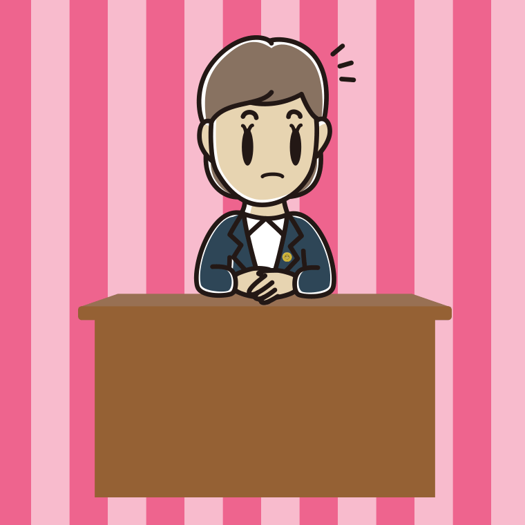 何かに気付く女性弁護士のイラスト【色、背景あり】PNG