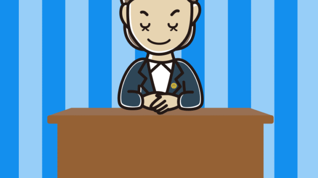 お辞儀する女性弁護士のイラスト【色、背景あり】PNG