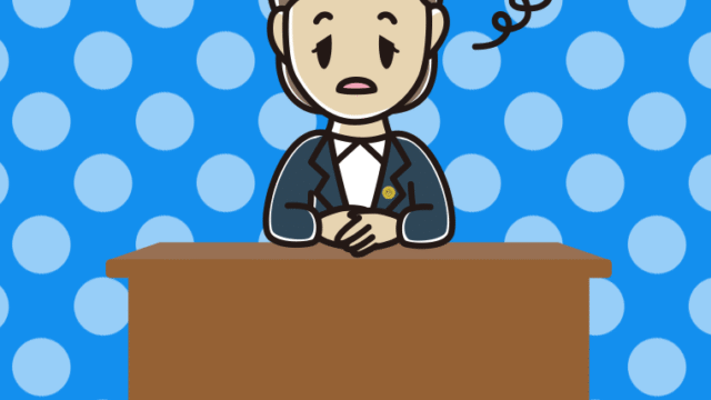 ぼーっとする女性弁護士のイラスト【色、背景あり】PNG