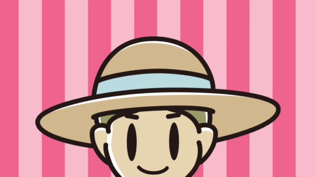 麦わら帽子をかぶる小学生男子のイラスト【色、背景あり】PNG