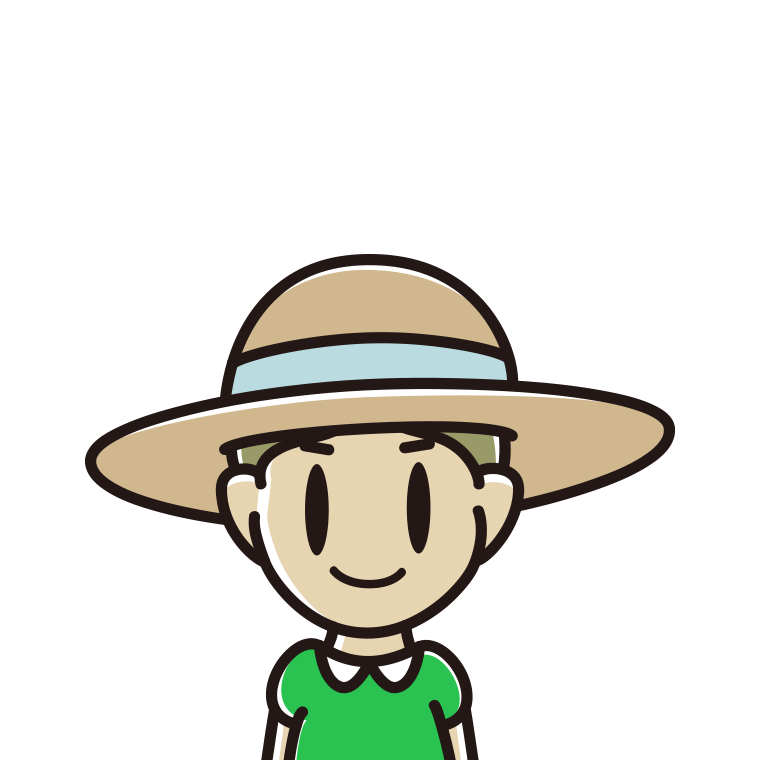 麦わら帽子をかぶる小学生男子のイラスト【色あり、背景なし】透過PNG
