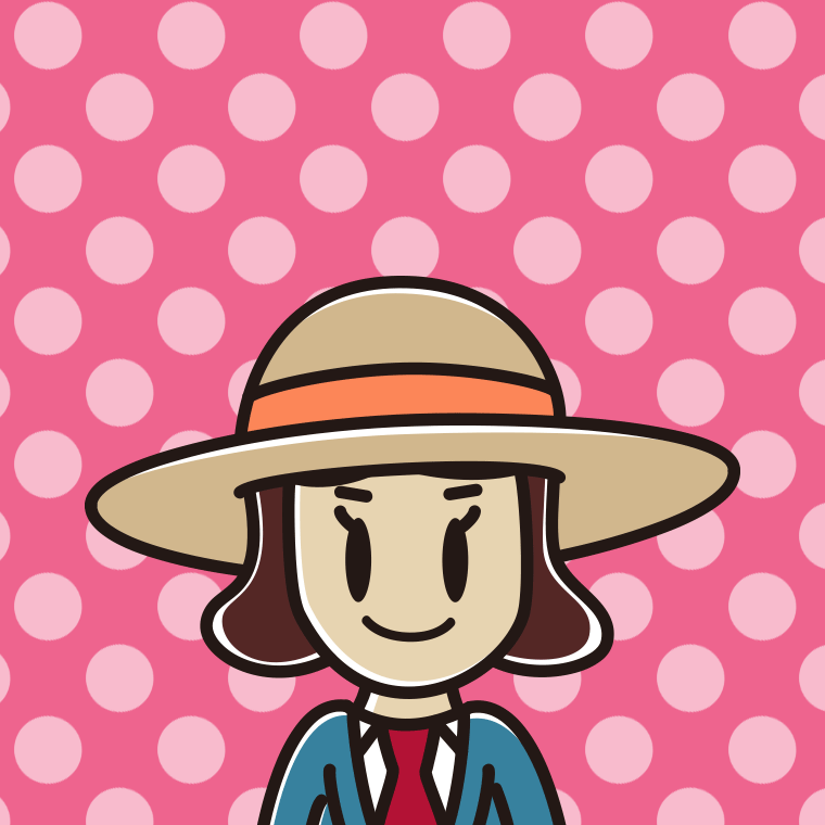 麦わら帽子をかぶる女子高校生のイラスト【色、背景あり】PNG