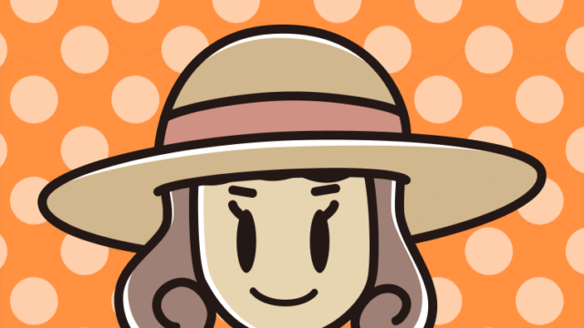 麦わら帽子をかぶる女子大学生のイラスト【色、背景あり】PNG