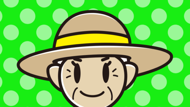 麦わら帽子をかぶるおばあさんのイラスト【色、背景あり】PNG