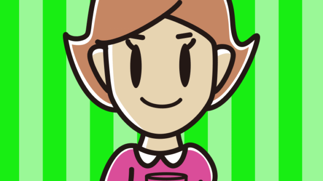 青汁を飲む女性のイラスト【色、背景あり】PNG