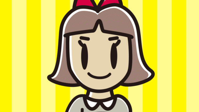 青汁を飲む小学生女子のイラスト【色、背景あり】PNG