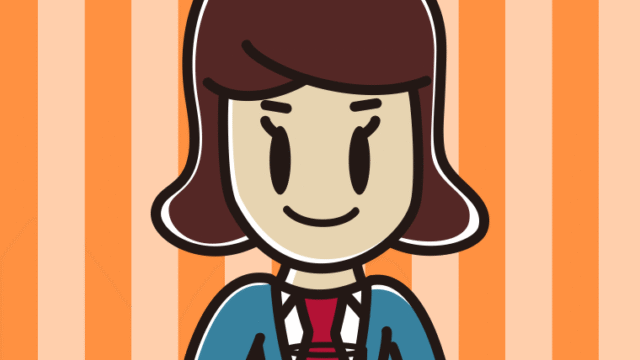 青汁を飲む女子高校生のイラスト【色、背景あり】PNG