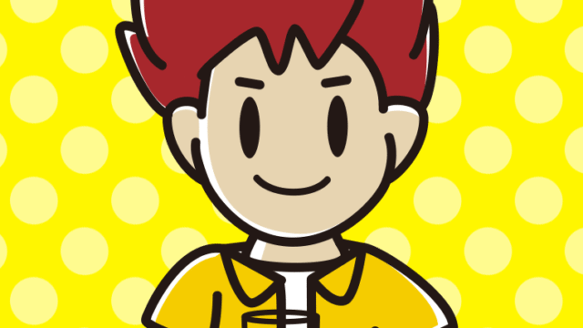 青汁を飲む男子大学生のイラスト【色、背景あり】PNG