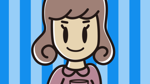 青汁を飲む女子大学生のイラスト【色、背景あり】PNG