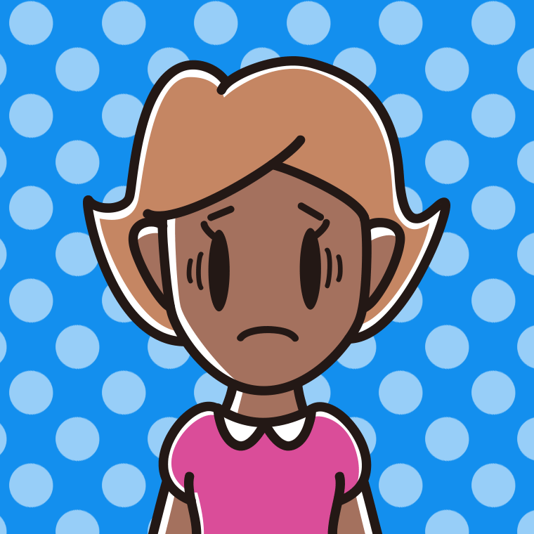日焼けで困る女性のイラスト【色、背景あり】PNG