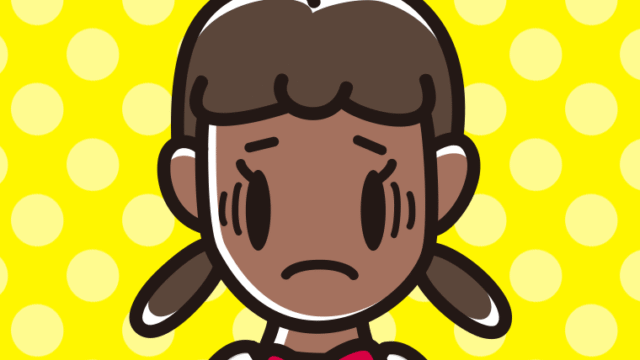 日焼けで困る女子中学生のイラスト【色、背景あり】PNG