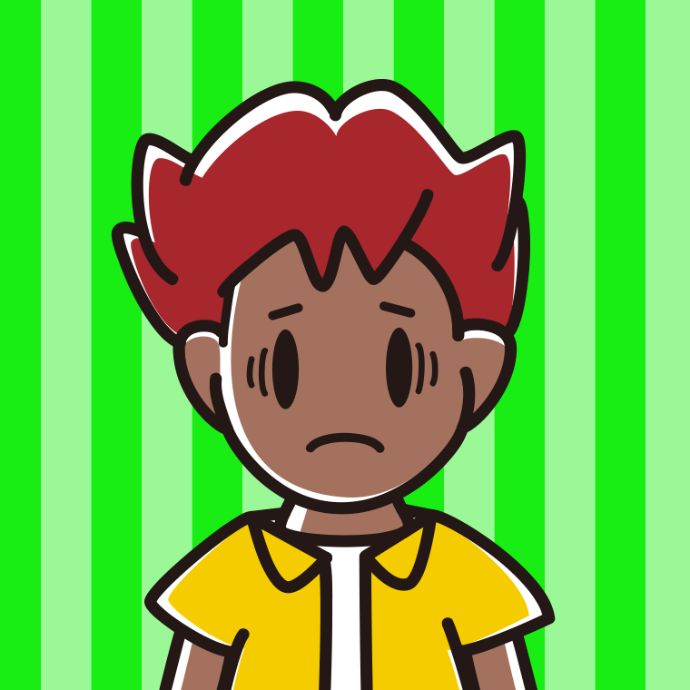 日焼けで困る男子大学生のイラスト【色、背景あり】PNG