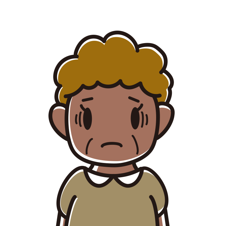 日焼けで困るおばさんのイラスト【色あり、背景なし】透過PNG