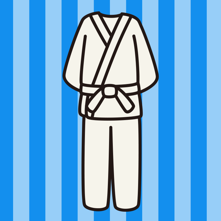 道着のイラスト【色、背景あり】PNG