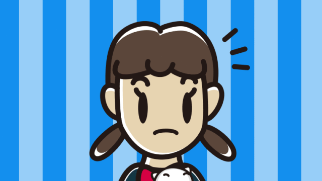 猫を抱いて何かに気付く女子中学生のイラスト【色、背景あり】PNG