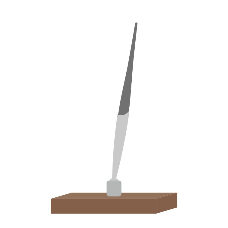 ペンスタンドのイラスト【色あり、背景なし】透過PNG