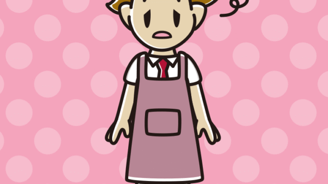 ぼーっとするエプロン姿の男子高校生のイラスト【色、背景あり】PNG