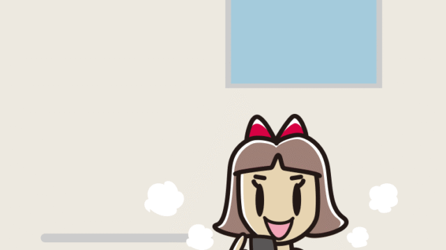 お風呂でスマホを使う小学生女子のイラスト【色、背景あり】PNG