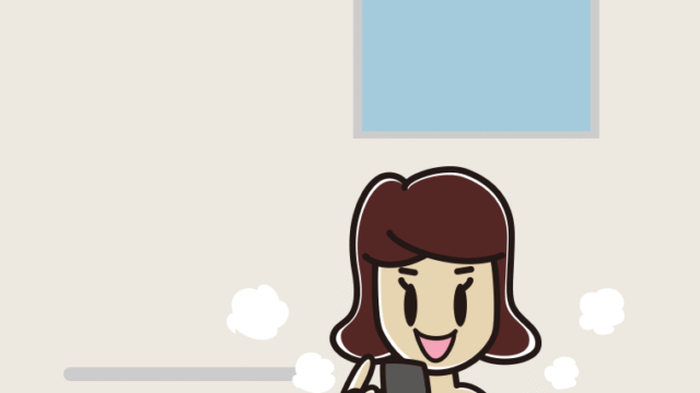 お風呂でスマホを使う女子高校生のイラスト【色、背景あり】PNG