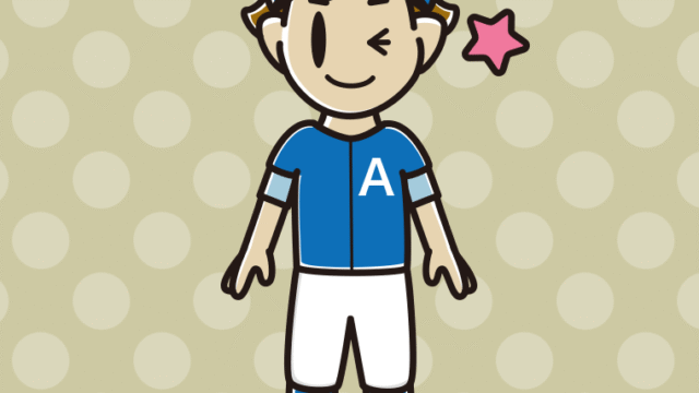 ウインクする野球のユニフォーム姿の男子高校生のイラスト【色、背景あり】PNG