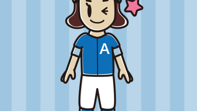 ウインクする野球のユニフォーム姿の女子高校生のイラスト【色、背景あり】PNG