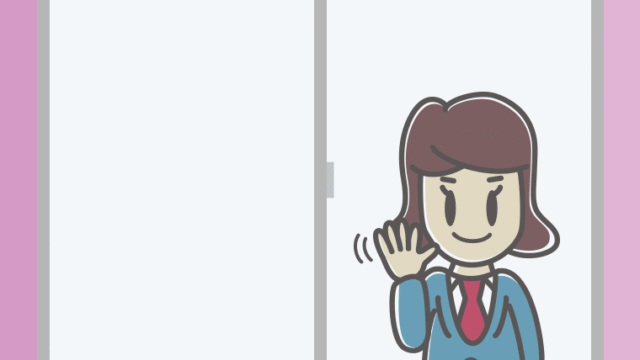 窓から手を振る女子高校生のイラスト【色、背景あり】PNG