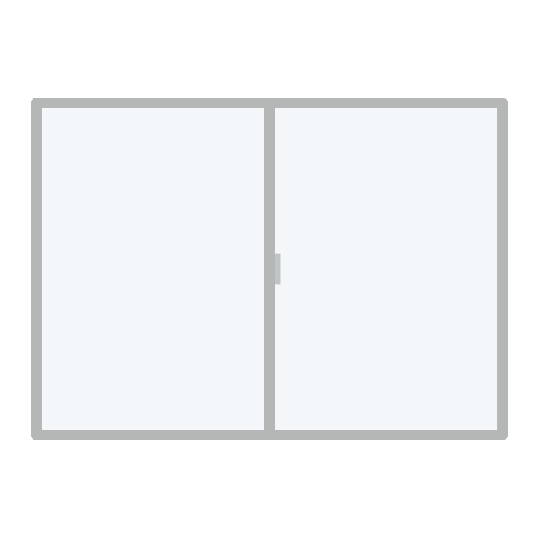 窓のイラスト【色あり、背景なし】透過PNG