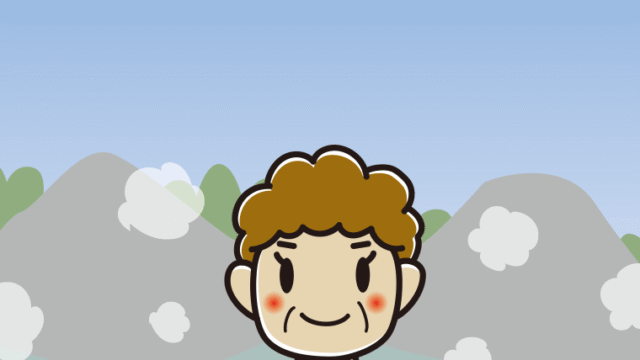 温泉に入るおばさんのイラスト【色、背景あり】PNG